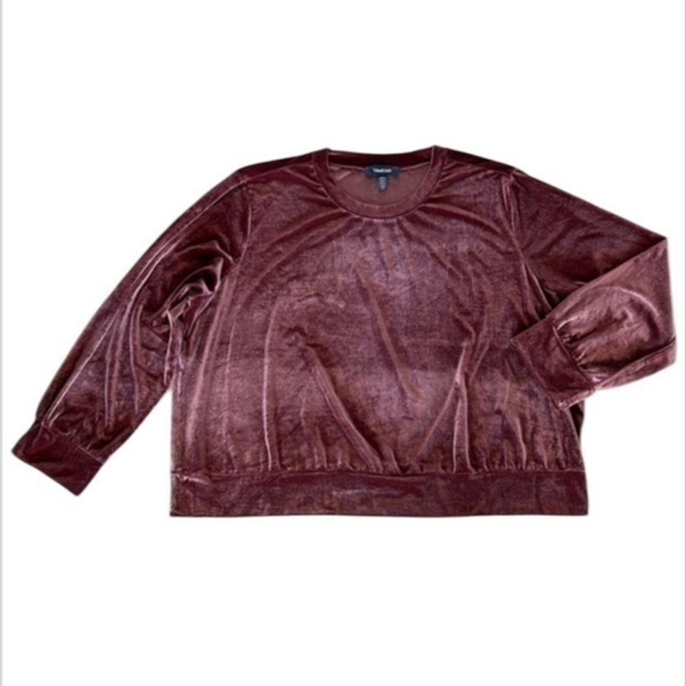 ModCloth touch and go velour pull over shirt top size 4X